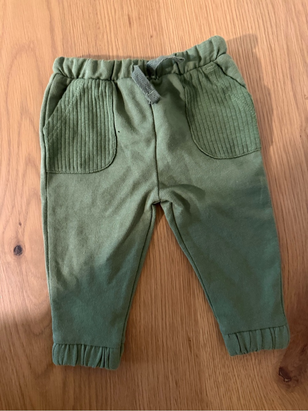 Cat & Jack Olive Green Ribbed Pocket Joggers